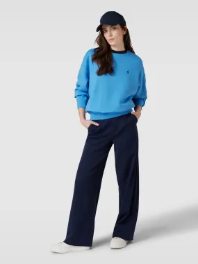 Polo Ralph Lauren Sweatshirt met logostitching, model 'BUBBLE' in turquoise